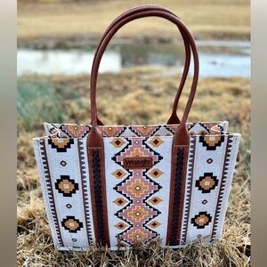 Wrangler Southwestern Wide Canvas Tote